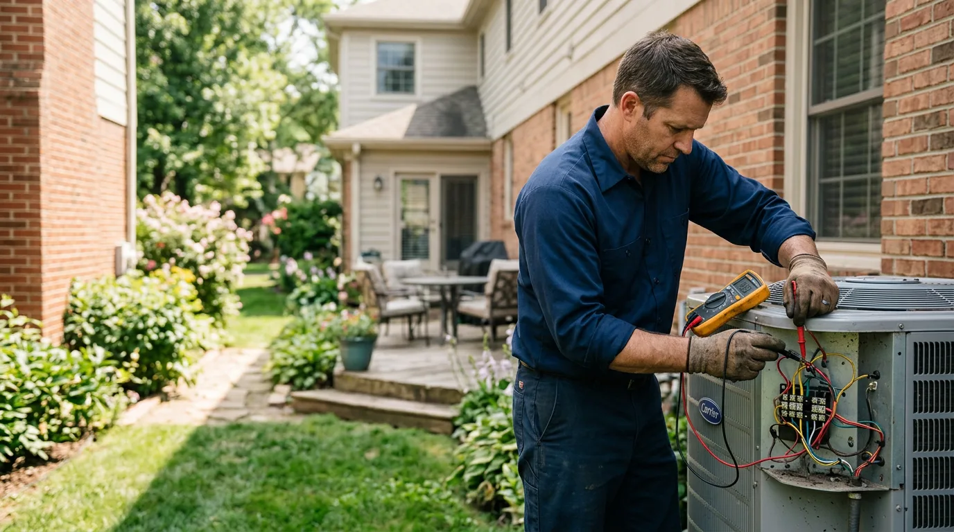 HVAC technician working near Canisteo, NY